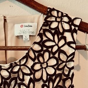 Lela Rose x Target x Neiman Marcus Black Floral Lace Tank Top Sleeveless Blouse